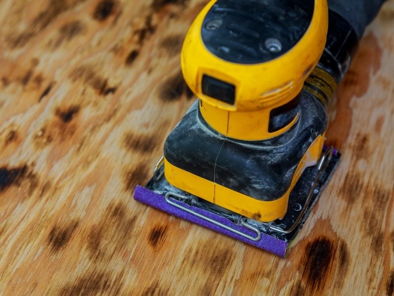 Sanding down your varnished timber surface